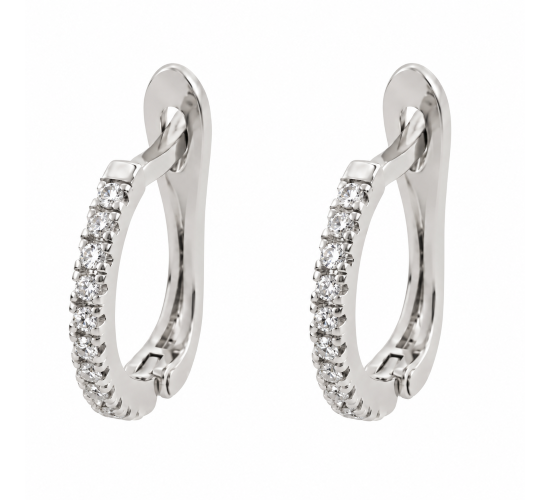 Brinco argola pequena fina zirconia cristal. 7mm, prata. 350681