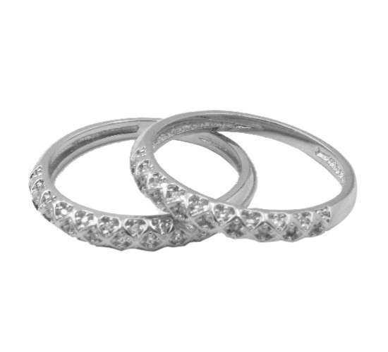 Anel aparador comeia zirconia cristal, prata. 340030