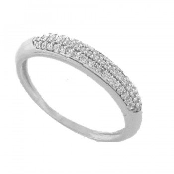 Anel pave fino zirconia cristal, prata. 340396 Anel pave fino zirconia cristal, prata. 340396