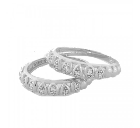 Anel aparador gomos zirconia cristal e lisa, prata. 340614