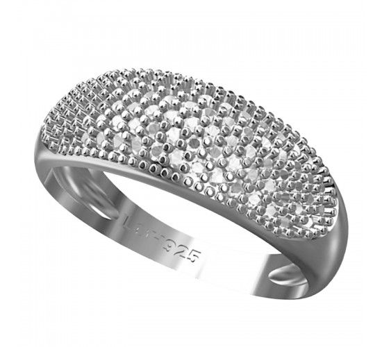 Anel alianca pave grossa zirconia cristal, prata. 340696