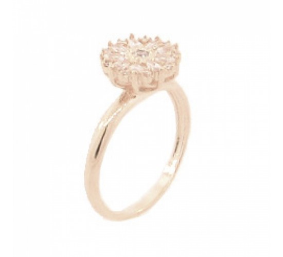 Anel navete cristal com zirconia cristal no centro, prata. 341340