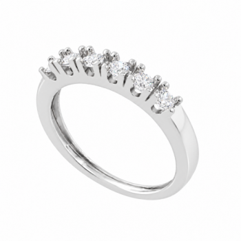 Anel meia alianca zirconia cristal 2.5mm, prata. 341367 Anel meia alianca zirconia cristal 2.5mm, prata. 341367