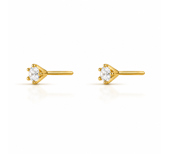Brinco segundo furo zirconia cristal. 150666