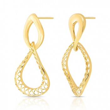 Brincode pendurar liso e vazado entrelaçado, 36x19mm. 152068