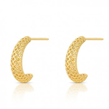 Brinco meia argola vazada 20mm. 152072G