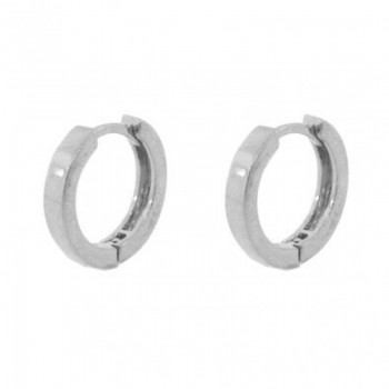 Brinco argola lisa media. 9.5mm, prata. 350169