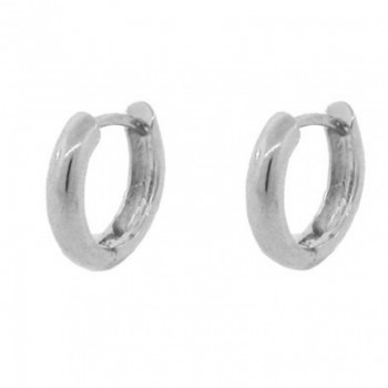 Brinco argola pequena lisa. 7mm, prata. 350784