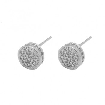 Brinco chuveiro redondo zirconia cristal. 3mm, prata. 350888
