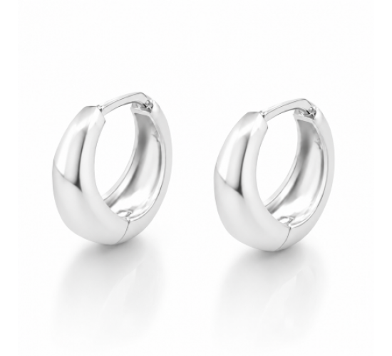 Brinco argola pequena lisa. 6.5mm, prata. 351050