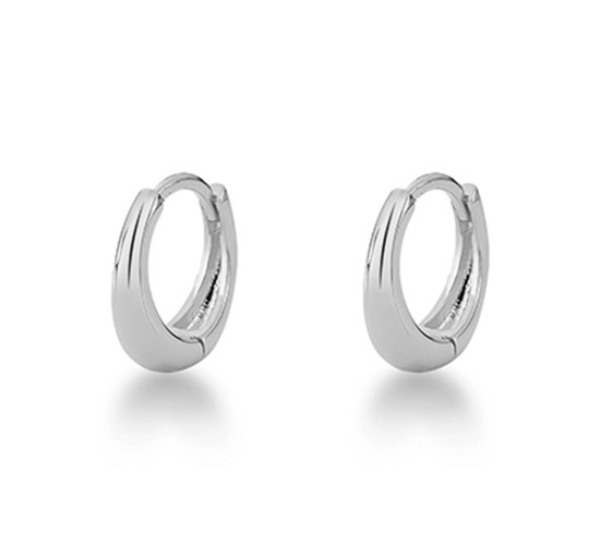Brinco argola pequena lisa. 10.5mm, prata. 3520420