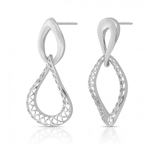 Brincode pendurar liso e vazado entrelaçado, 36x19mm. 352068