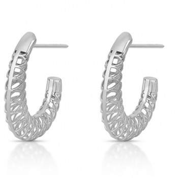 Brinco argola oval aberta toda vazada 28mm. 352071 Brinco argola oval aberta toda vazada 28mm. 352071