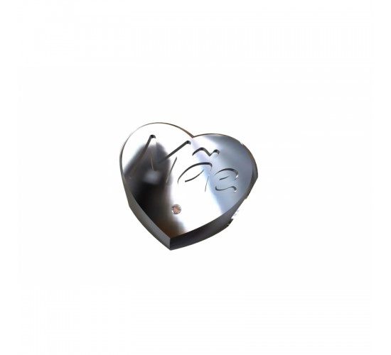 Berloque coracao escrito mae em prata com detalhe zirconia cristal. 361227