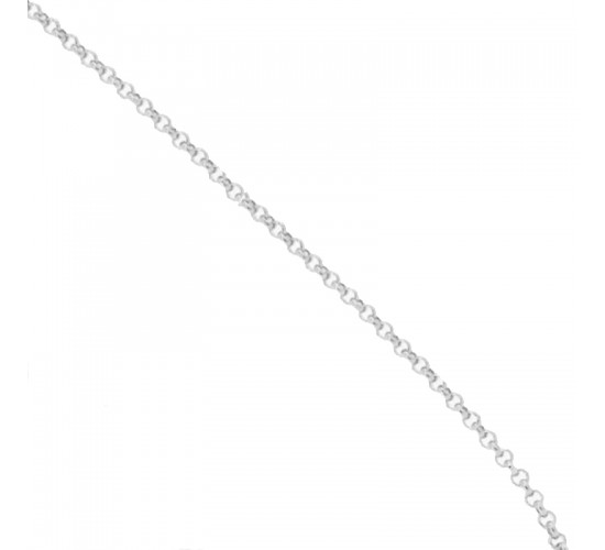 Corrente portuguesa fina 55 cm. Prata. 361019