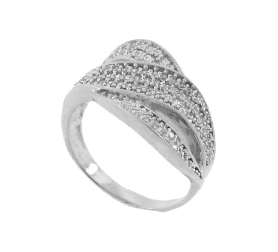 Anel movimento zirconia cristal, prata. 341378