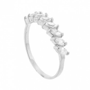 Anel alianca 8 navetes ciristais, prata. 340918 Anel alianca 8 navetes ciristais, prata. 340918