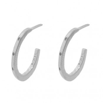 Brinco meia argola media zirconia cristal e lisa. 15mm, prata. 351636